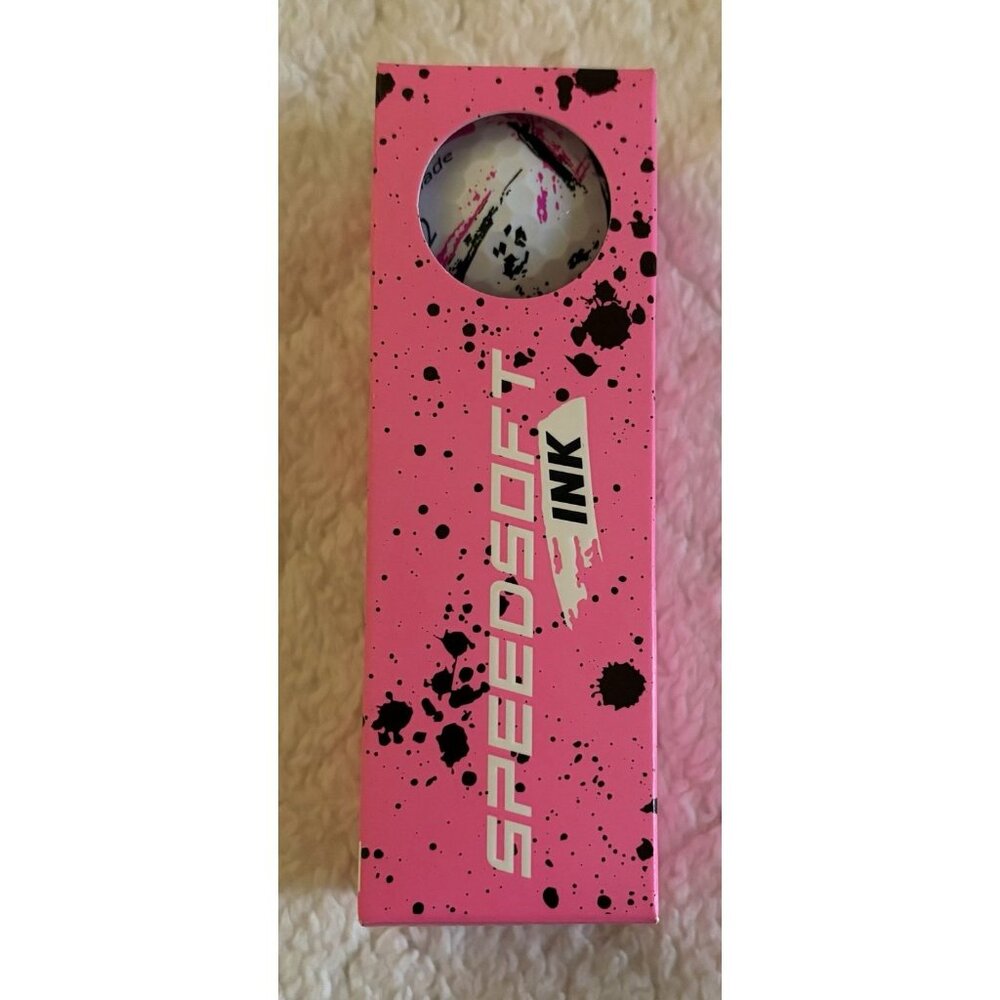 TaylorMade SpeedSoft PINK INK Golf Balls - NEW Sleeve - 3 PINK INK Golf Balls